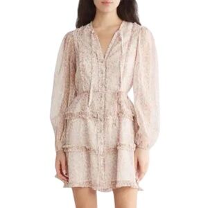 Rachel Parcell Pink Floral Mini Dress